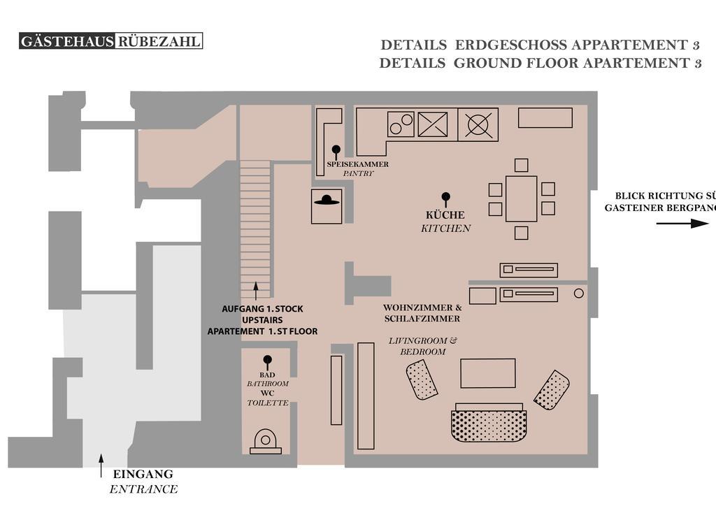 Gaestehaus Ruebezahl Bad Hofgastein Habitación foto